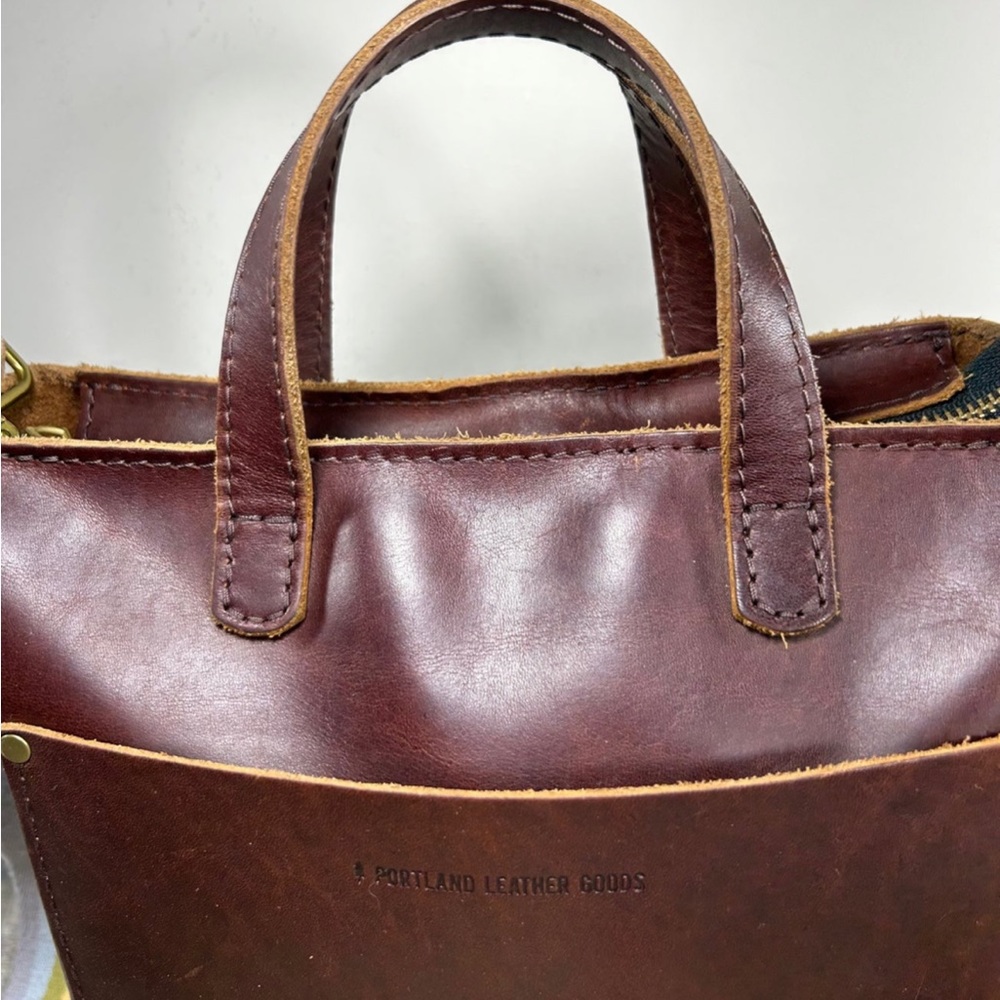 Portland Leather Goods Shoulder Yoga Shopper Shopping Tote Purse HandBag Bag - Picture 2 of 10